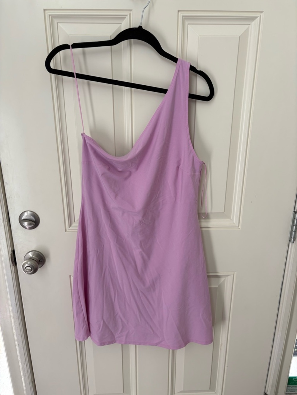 NWT Abercrombie & Fitch Pink One Shoulder Traveler Mini Dress Large Tall